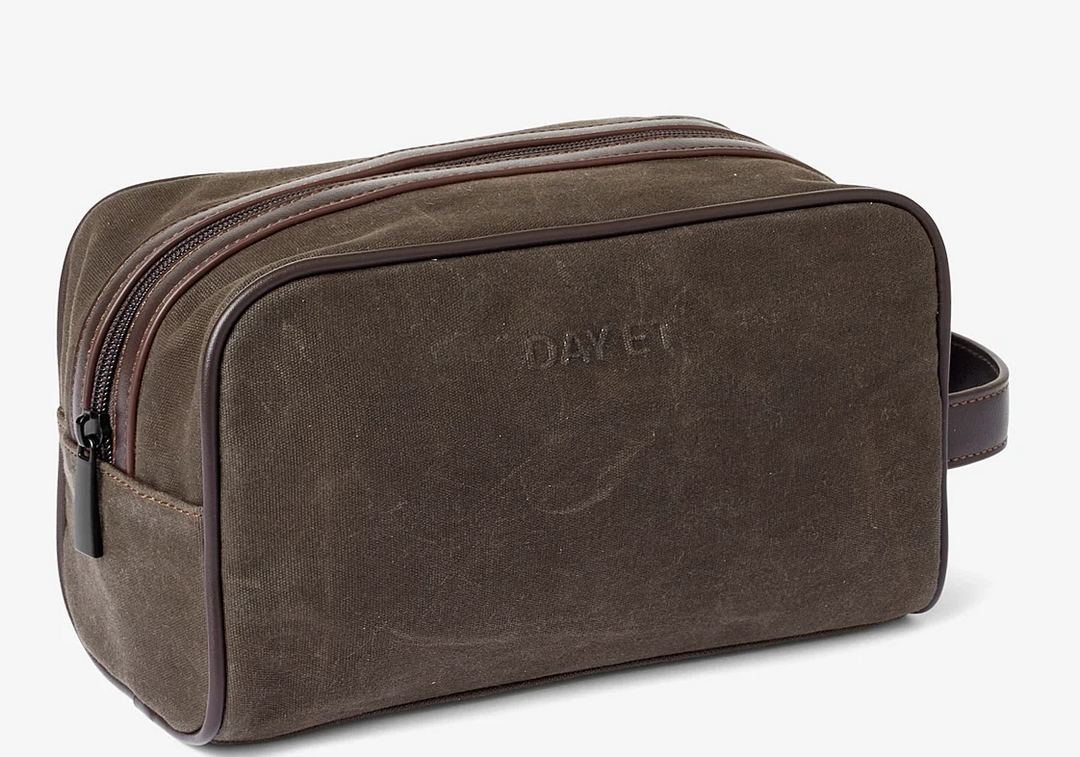 Waxed Cotton Washbag - Tarmac - Tilbehør - Helt Dilla AS