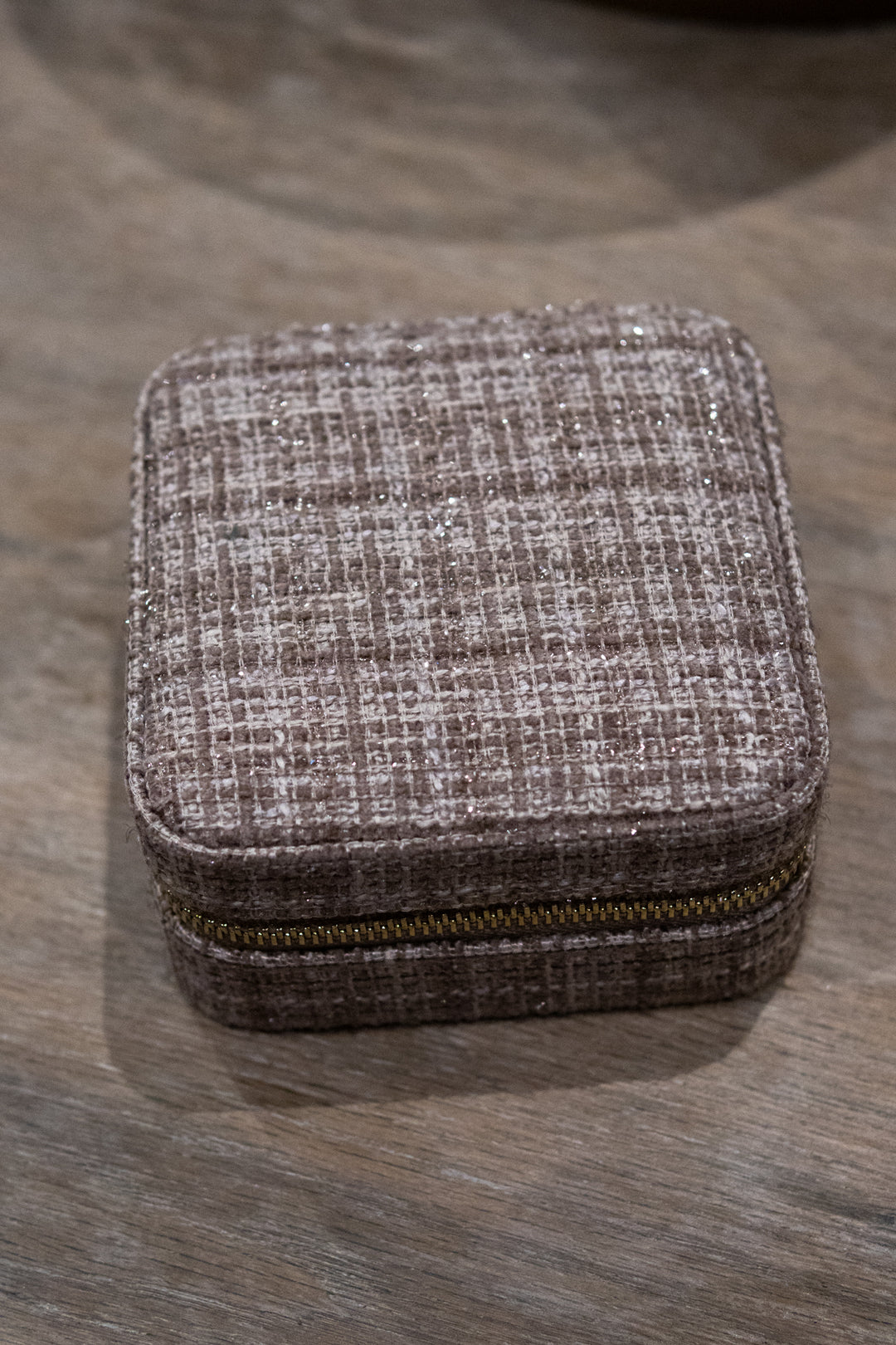 Tweed Jewellery Box Mini - Warm Taupe - Tilbehør - Helt Dilla AS