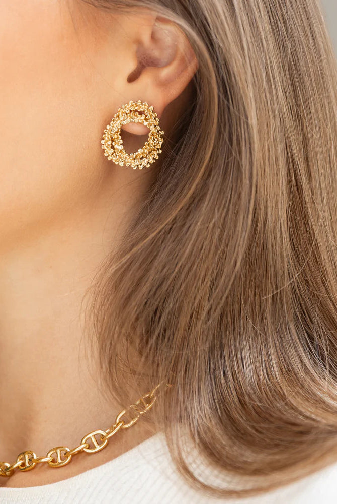 Gemma knot earring - gold - Tilbehør - Helt Dilla AS