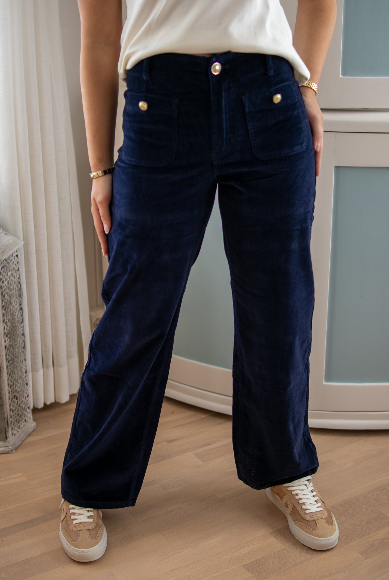 Miss Bon Cordfløyel Jeans - Blue - Bukser - Helt Dilla AS