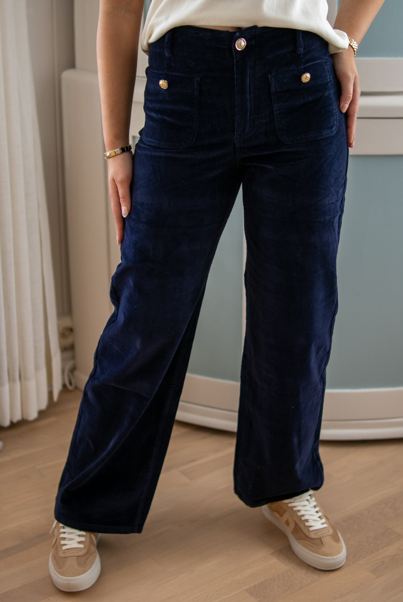 Miss Bon Cordfløyel Jeans - Blue - Bukser - Helt Dilla AS