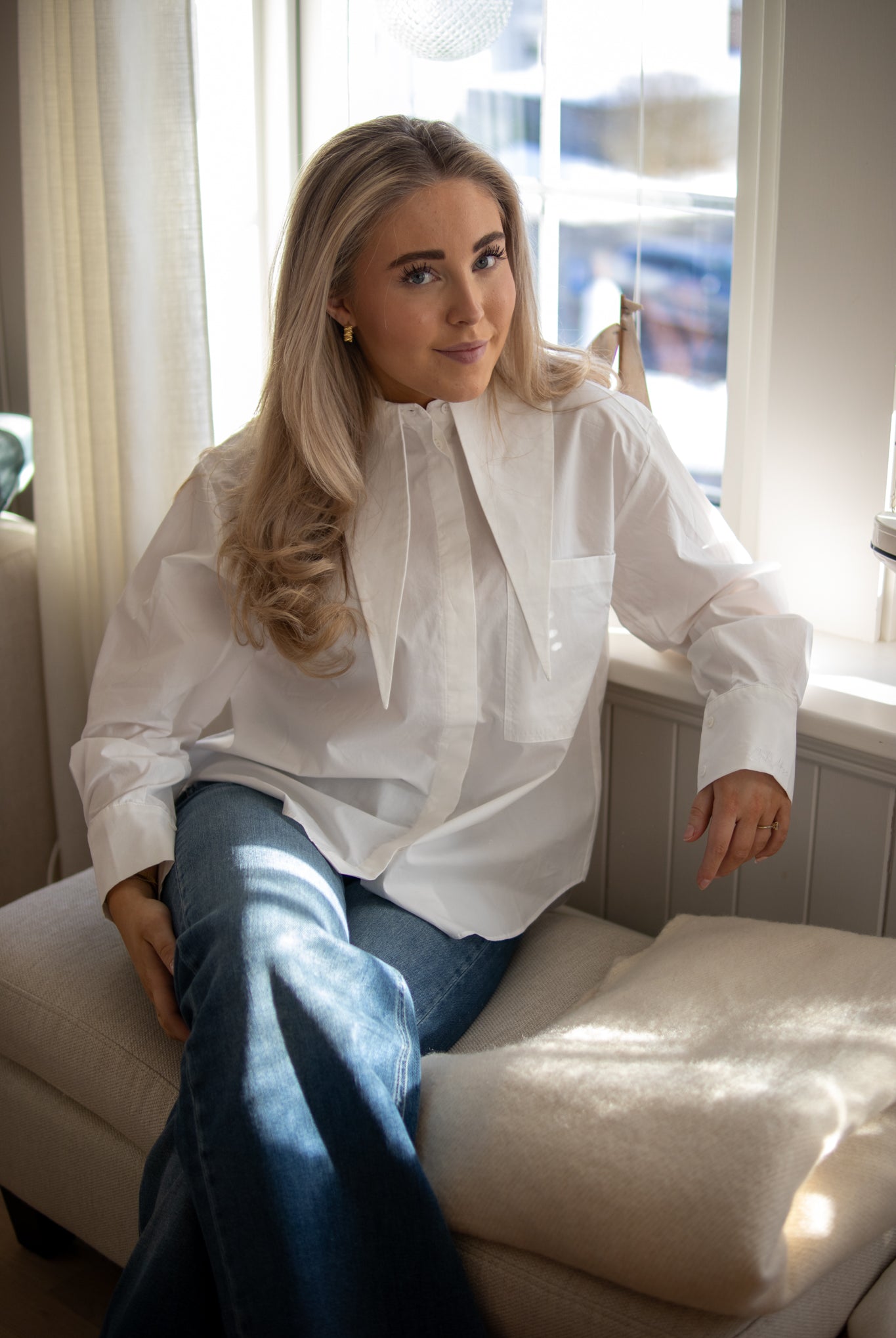 Poplin Shirt - Bright White - Skjorter - Helt Dilla AS