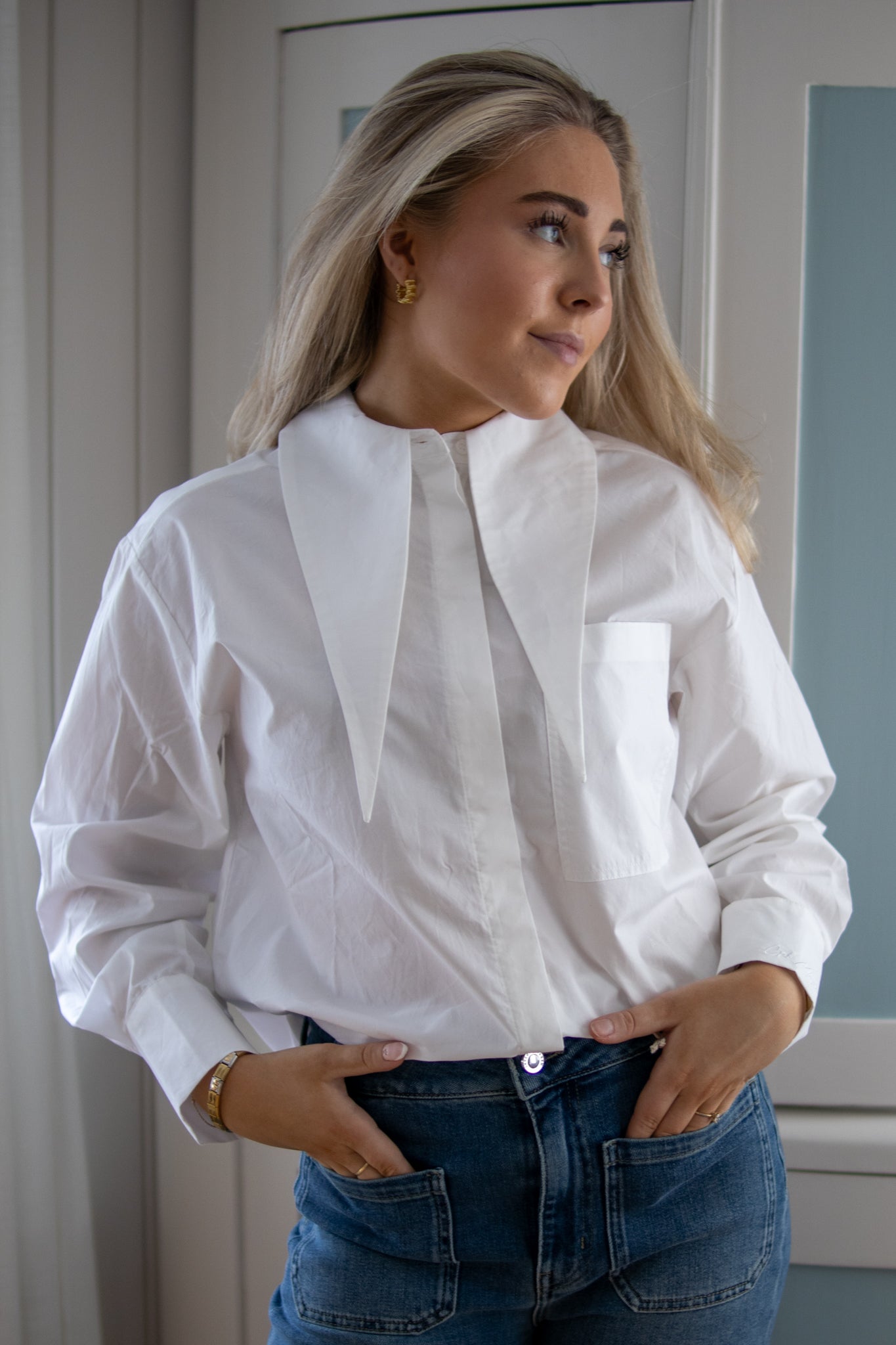 Poplin Shirt - Bright White - Skjorter - Helt Dilla AS
