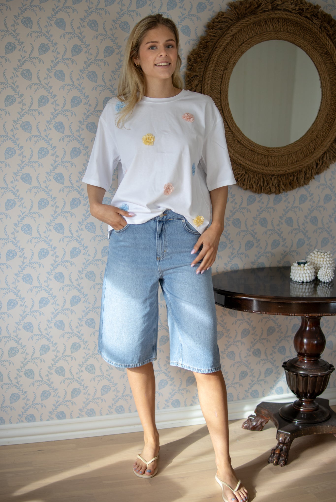 NuFleura Long T-Shirt - Skyway - T-skjorter - Helt Dilla AS