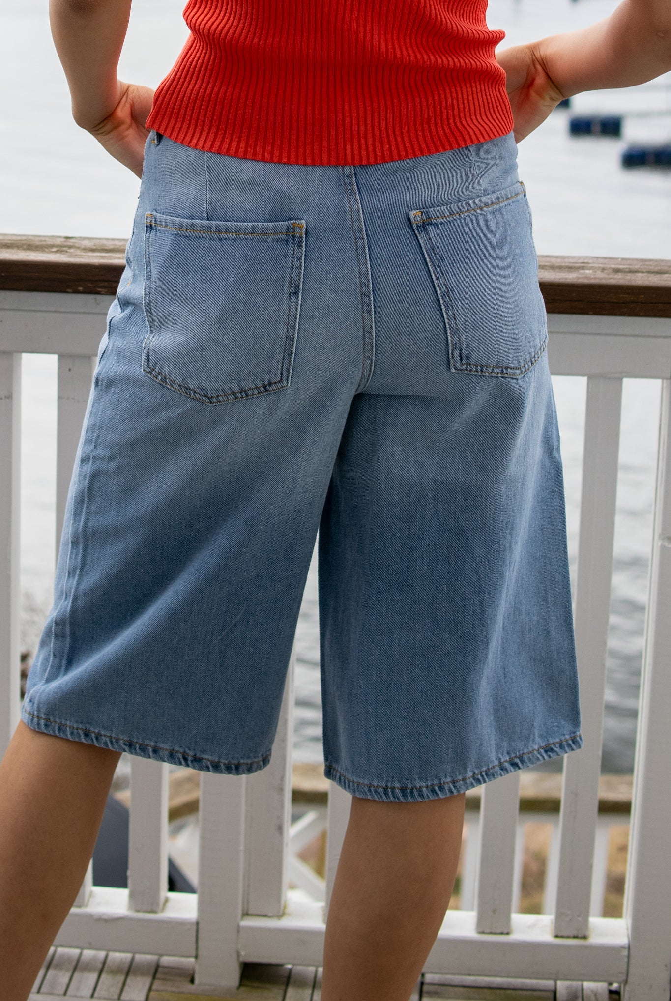 CM Anora Bermuda Shorts - Light Blue Denim - Shorts - Helt Dilla AS