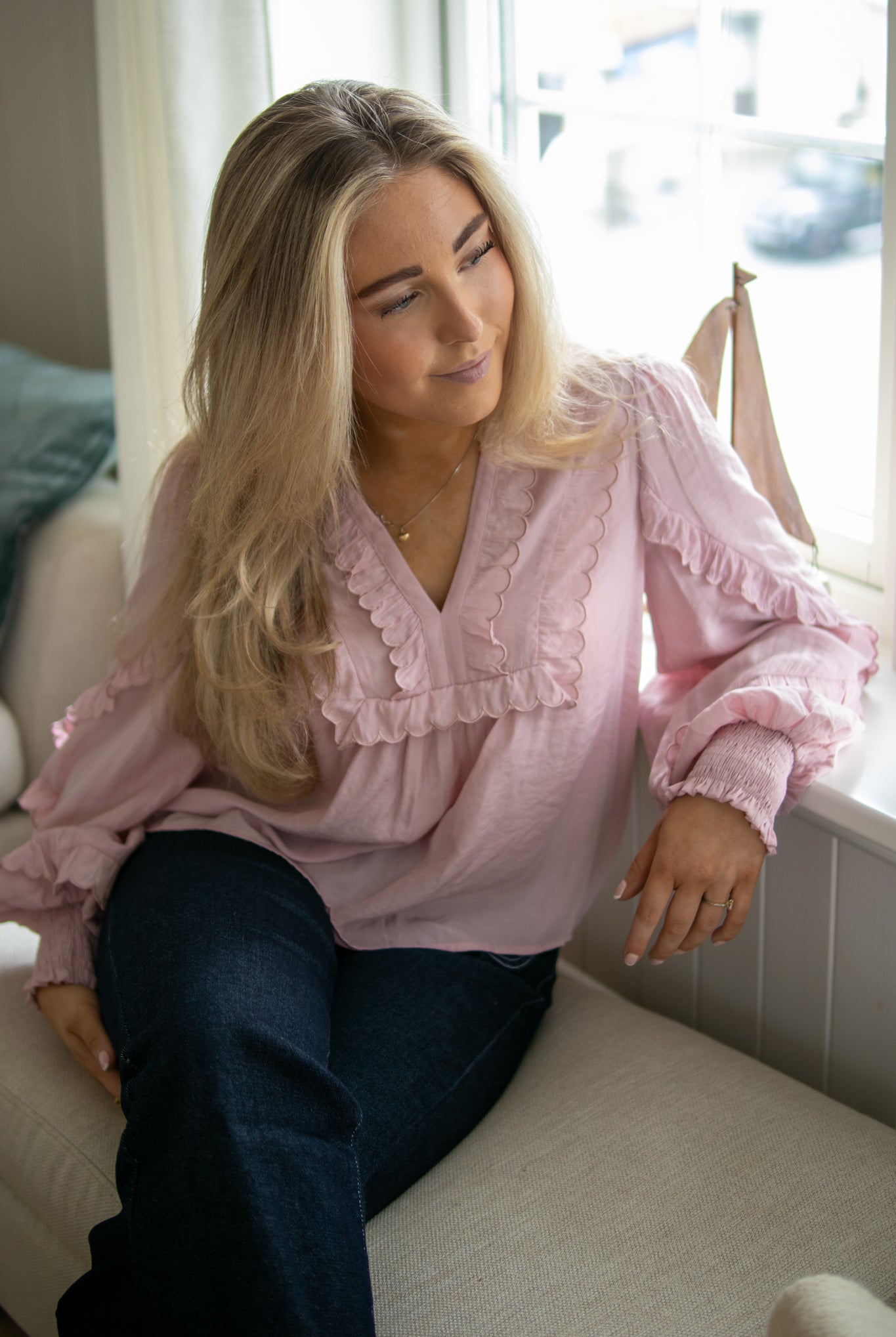 Nana Blouse - Pale Pink - Bluser - Helt Dilla AS
