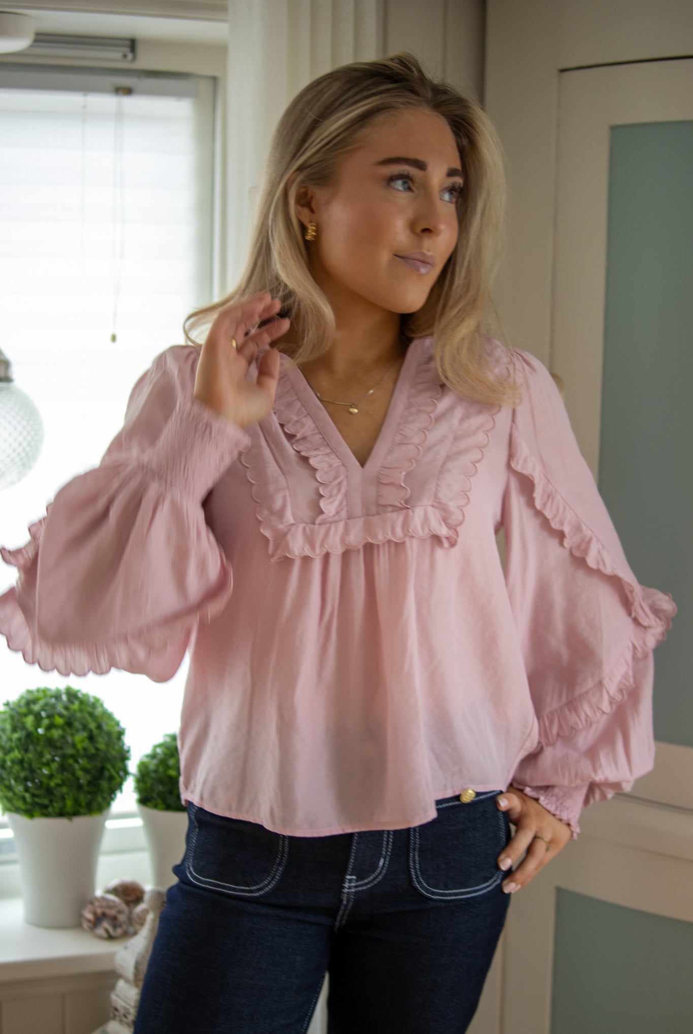 Nana Blouse - Pale Pink - Bluser - Helt Dilla AS
