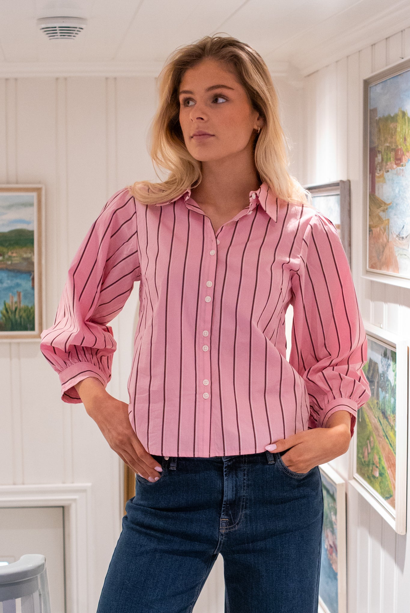 Anais Skjorte - Pink Stripe - Skjorter - Helt Dilla AS