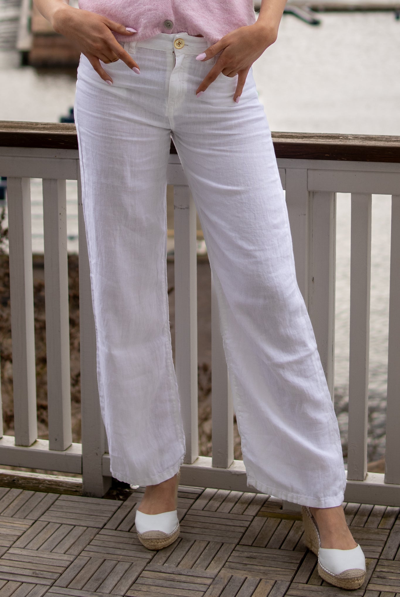 Culotte Linen - White - linbukse - Helt Dilla AS