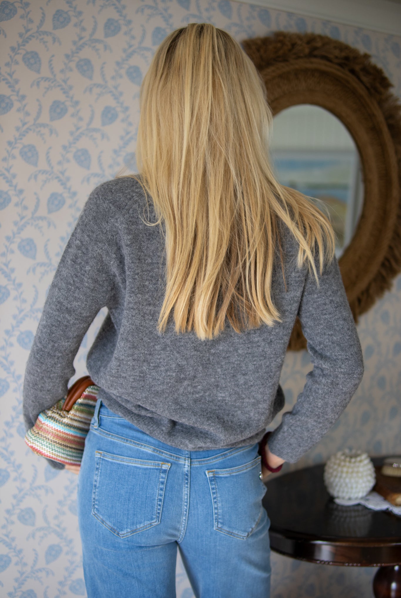 Fiona sweater - Grey Melange - Genser - Helt Dilla AS