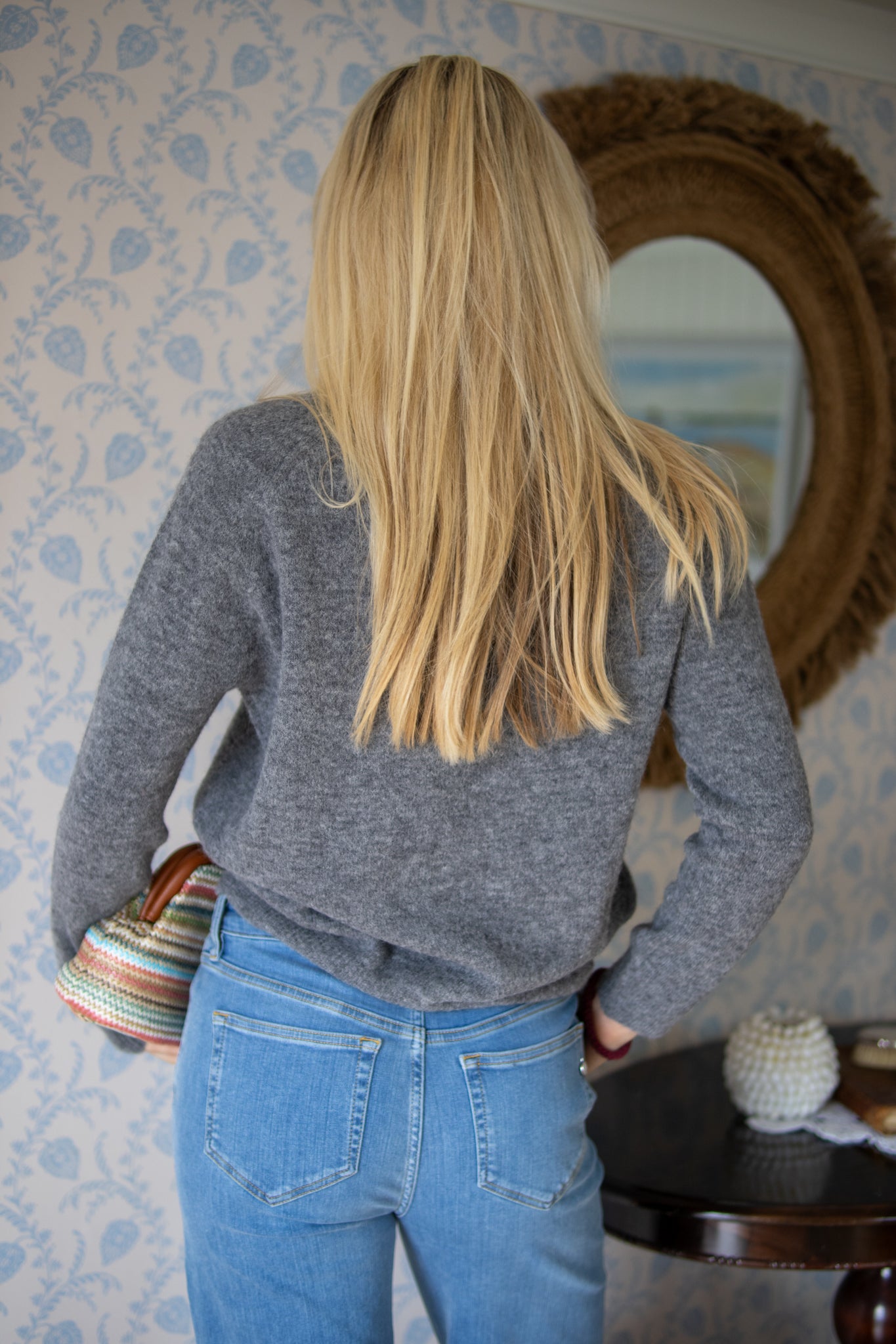 Fiona sweater - Grey Melange - Genser - Helt Dilla AS
