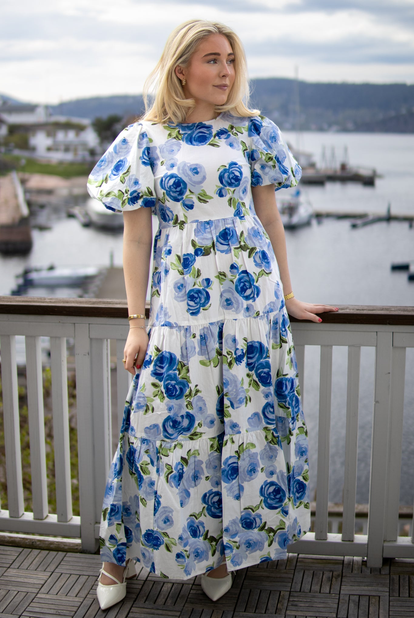 YasColea SS Ankle Dress - Star White / Emula - Kjoler - Helt Dilla AS