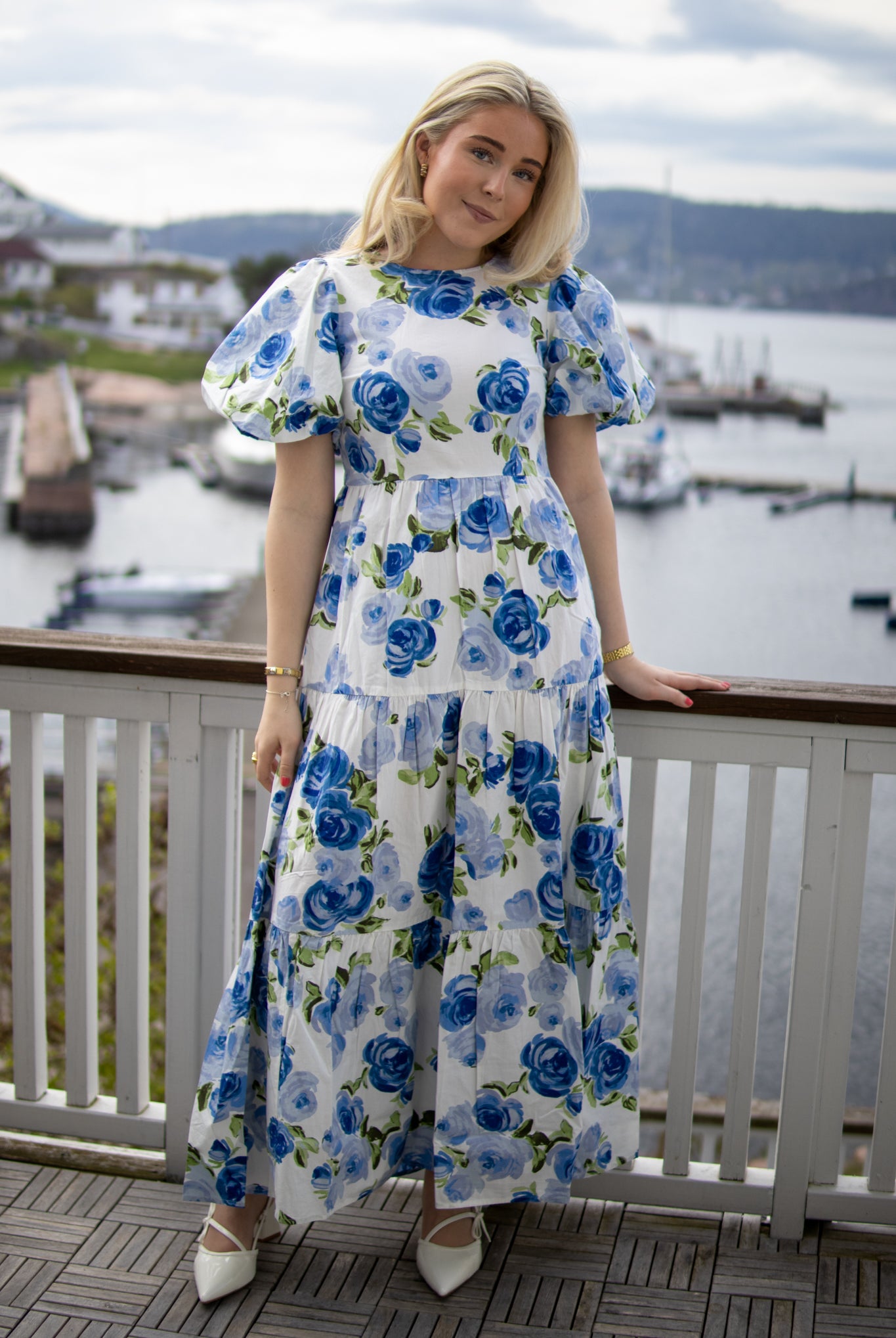 YasColea SS Ankle Dress - Star White / Emula - Kjoler - Helt Dilla AS