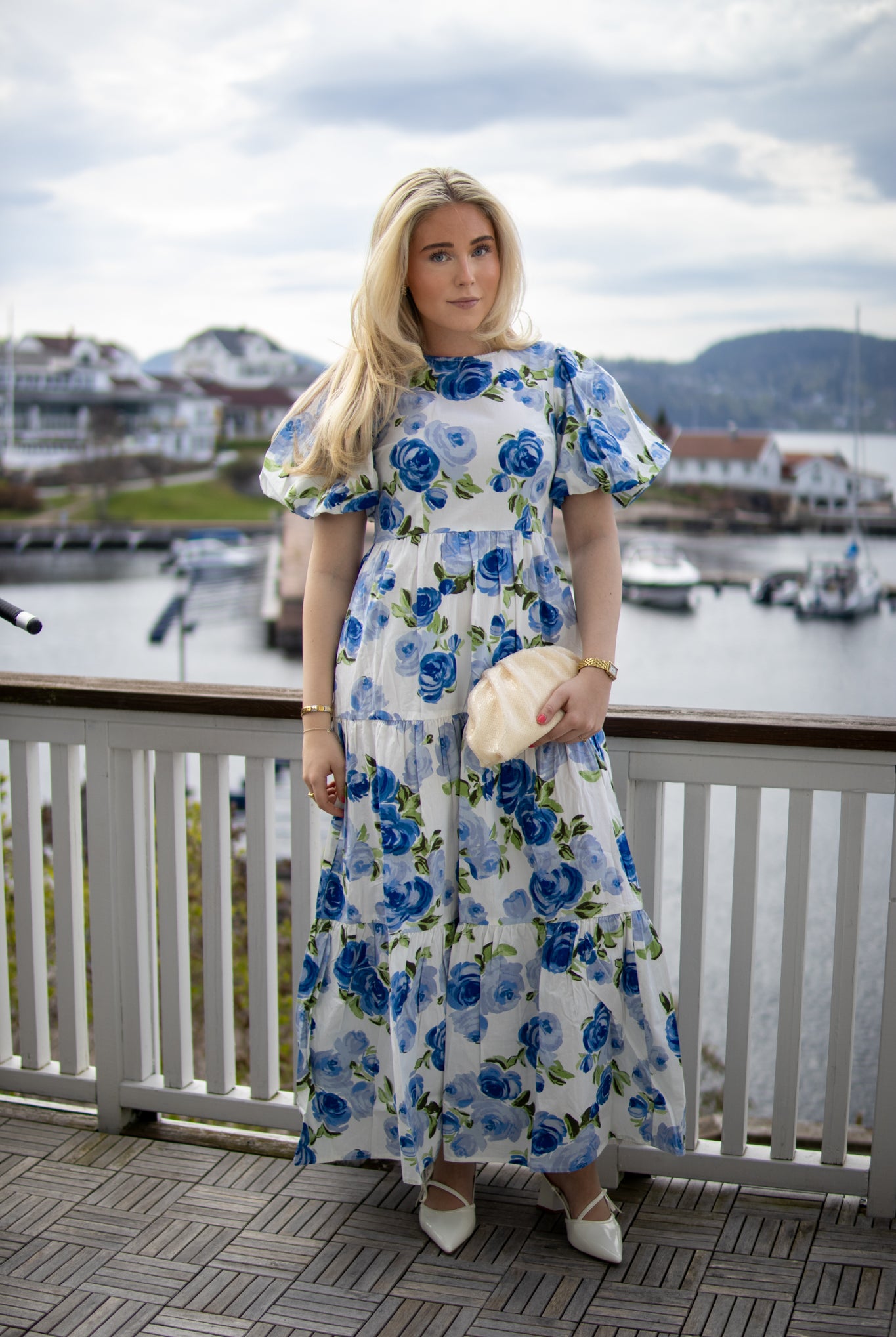 YasColea SS Ankle Dress - Star White / Emula - Kjoler - Helt Dilla AS