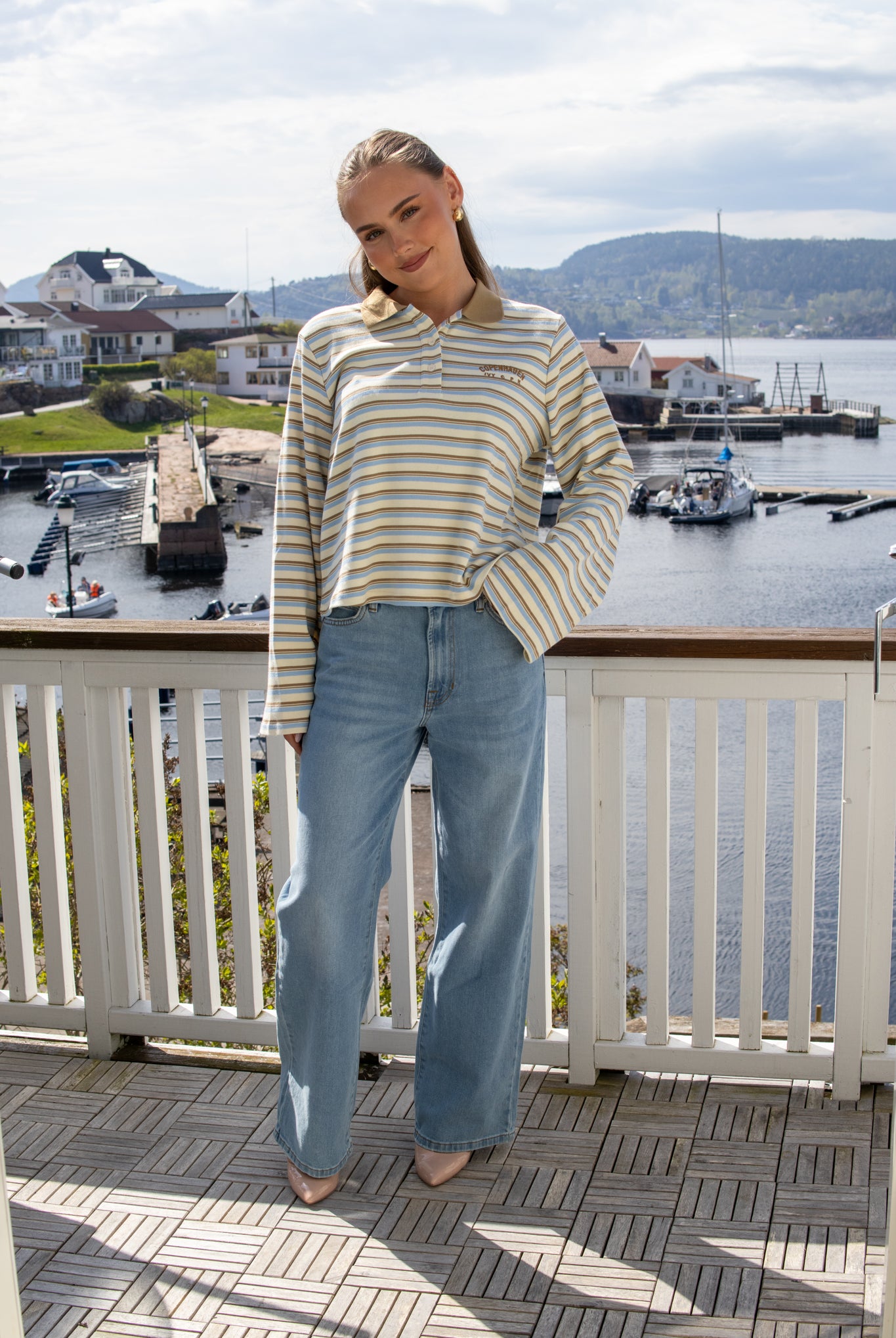Pologenser Ivy-stix LS Polo - blue stripes - Genser - Helt Dilla AS