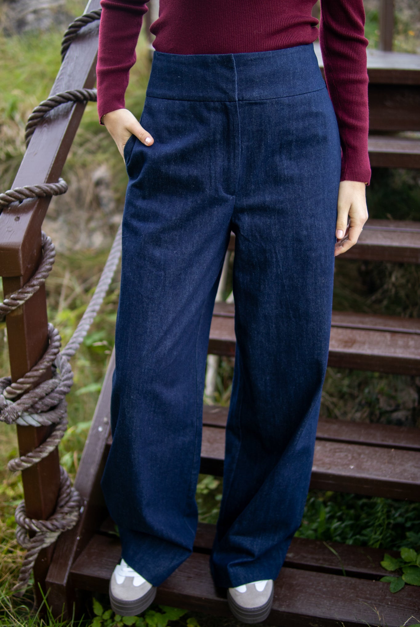 Bussy Denim Pant - Dark Blue Denim - Jeans - Helt Dilla AS