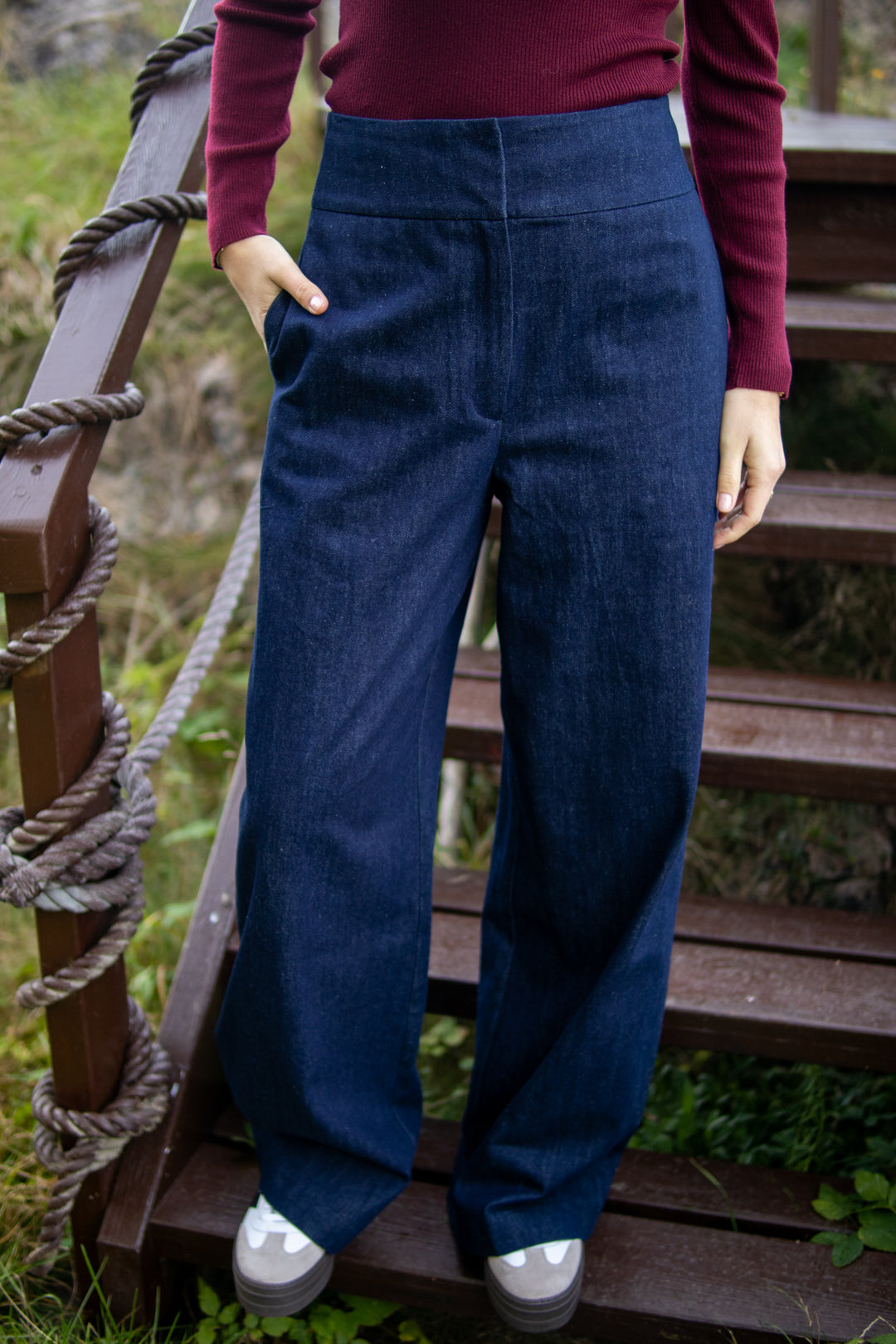 Bussy Denim Pant - Dark Blue Denim - Jeans - Helt Dilla AS