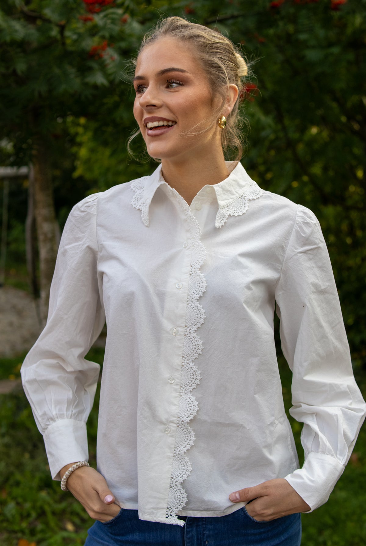 Yasane shirt LS Shirt - Star White - Skjorter - Helt Dilla AS