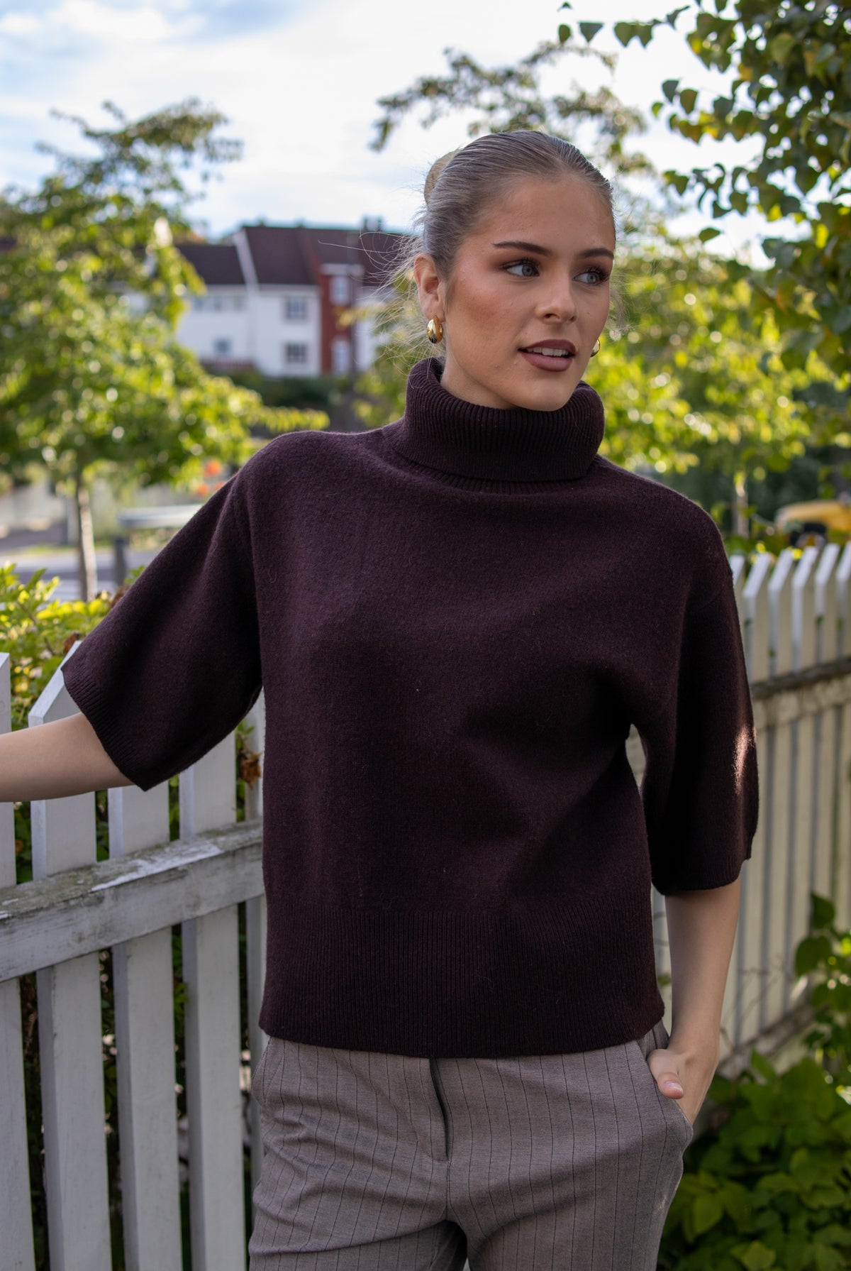 Emila 2/4 Wool Knit Pullover - Coffee Bean - Topp - Helt Dilla AS
