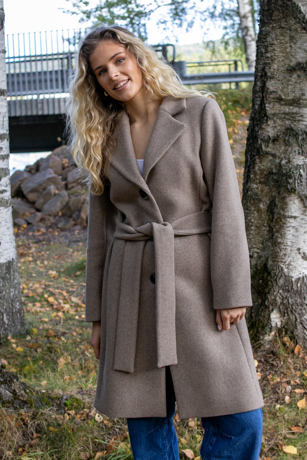 ZorahIW Classic Coat - Sandy Grey Melange - Yttertøy - Helt Dilla AS