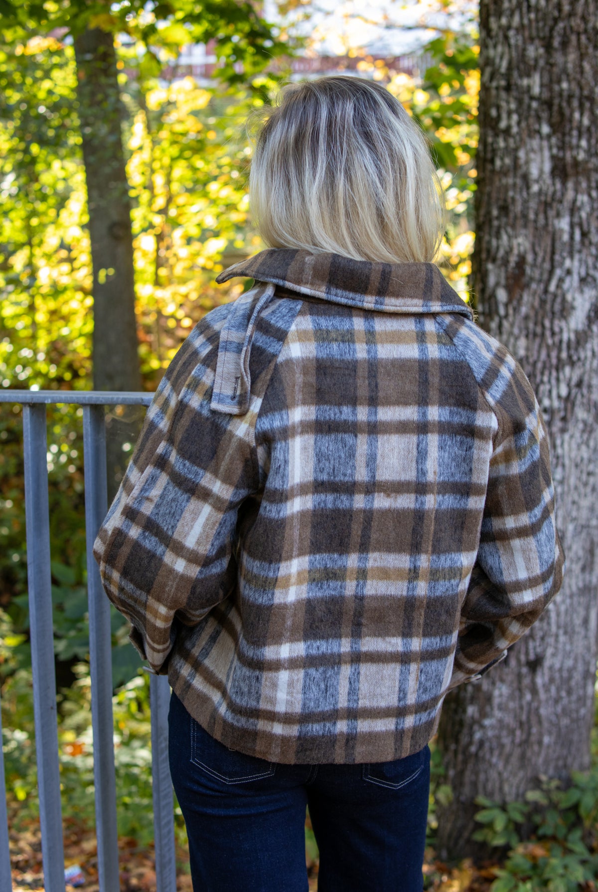 Quinn Check Jacket - Camel - Jakke - Helt Dilla AS