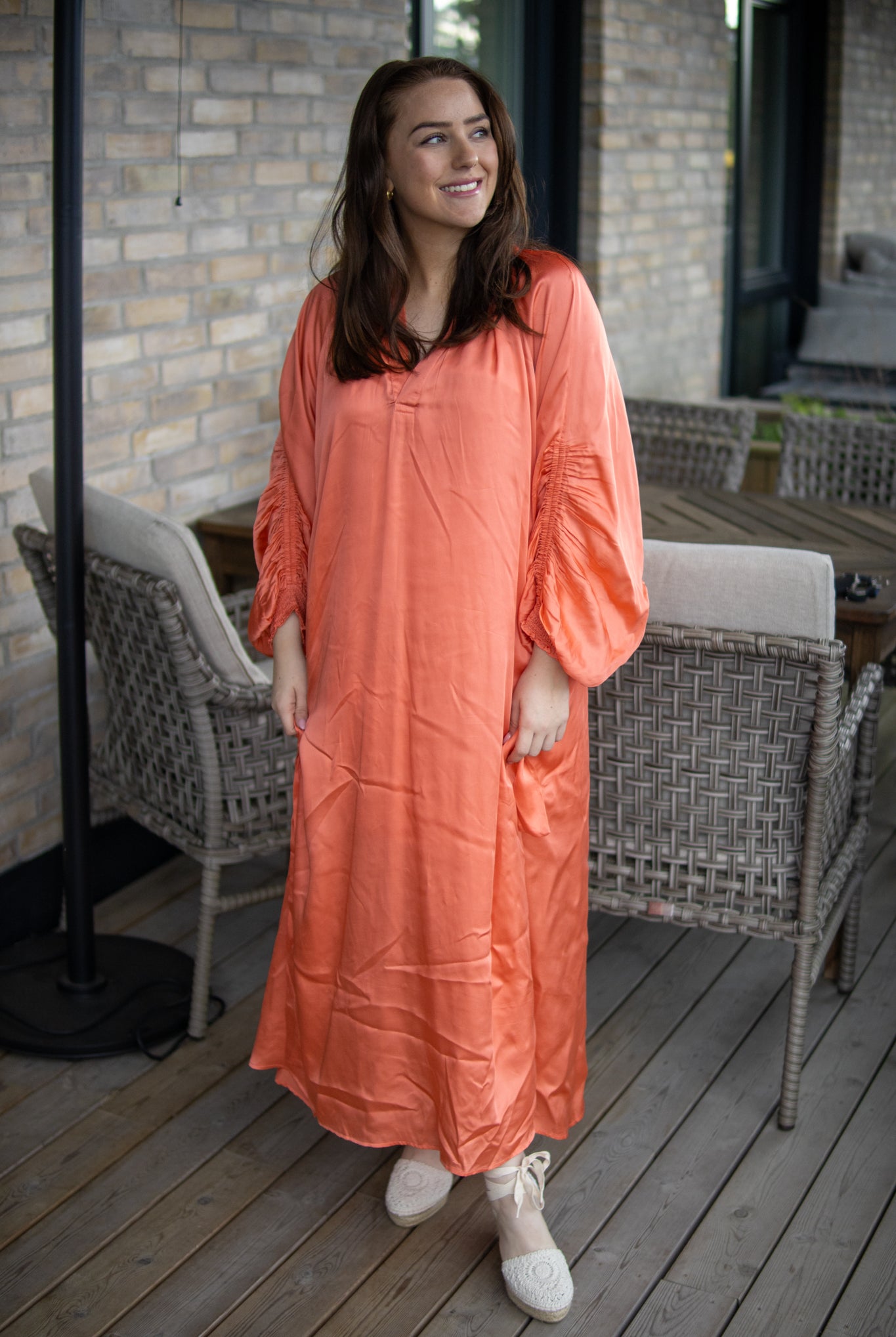 Tamara dress - sunset orange - Kjoler - Helt Dilla AS