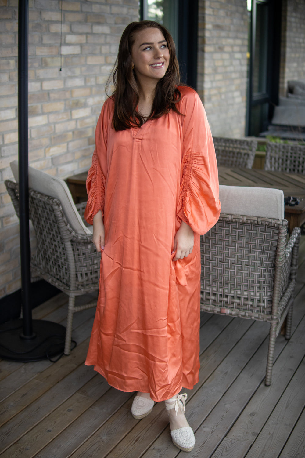 Tamara dress - sunset orange - Kjoler - Helt Dilla AS