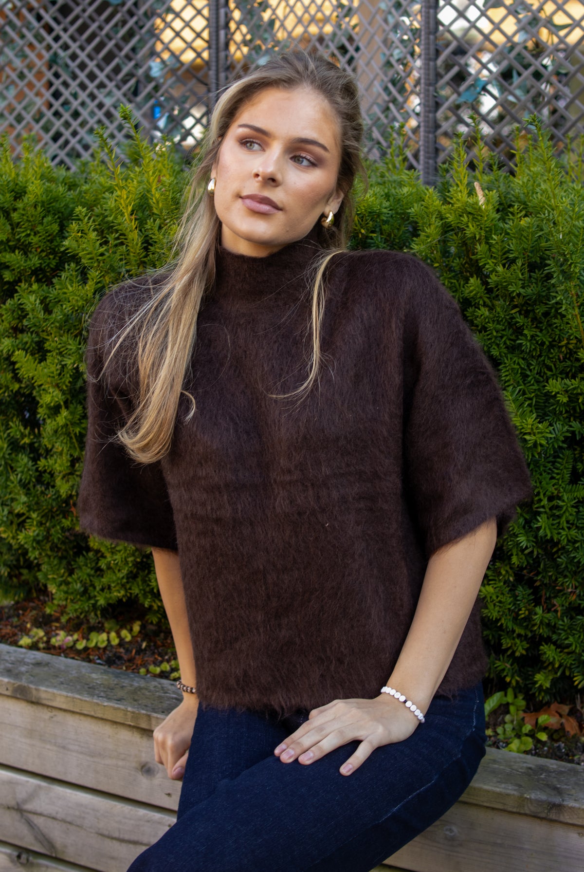 Tilde 2/4 Mohair Blend Knit Pullover - Mole Melange - Topp - Helt Dilla AS