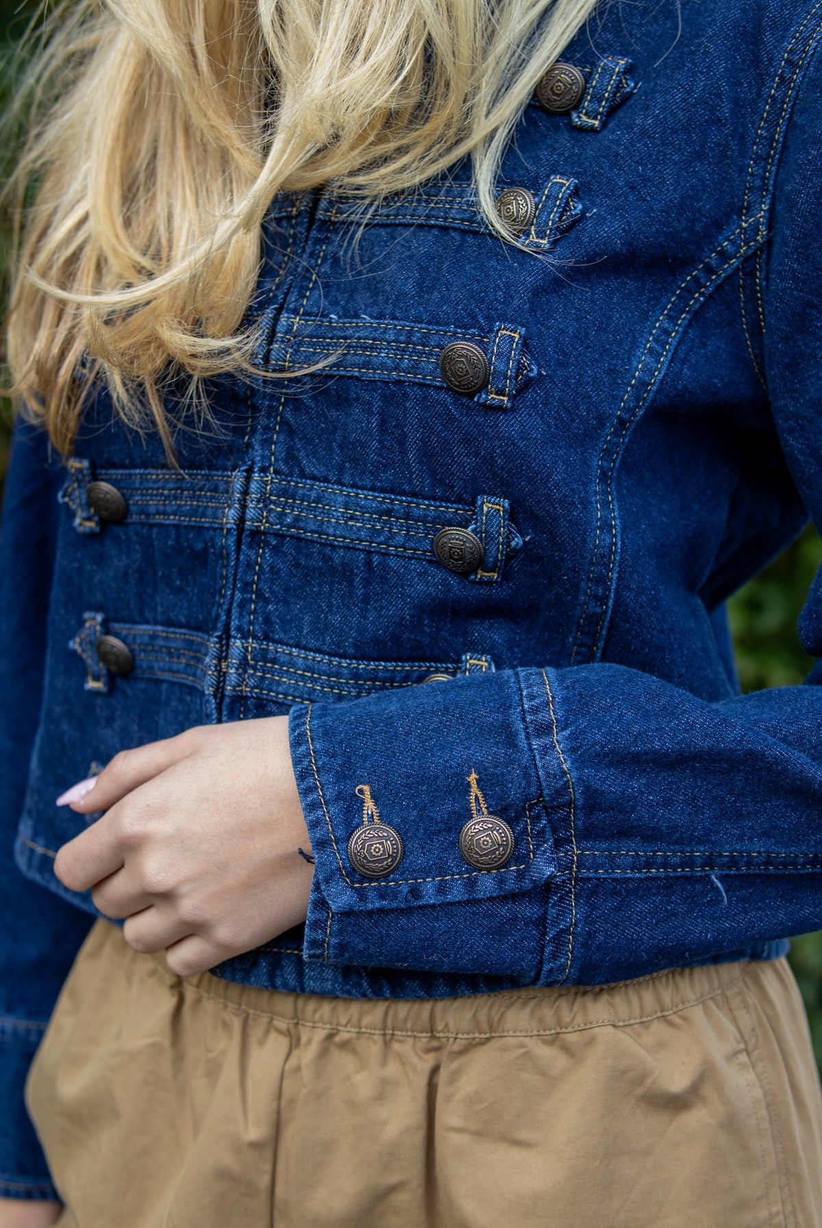 NuBillie Fitted Denim Jacket - Dark Blue Denim - Jakke - Helt Dilla AS