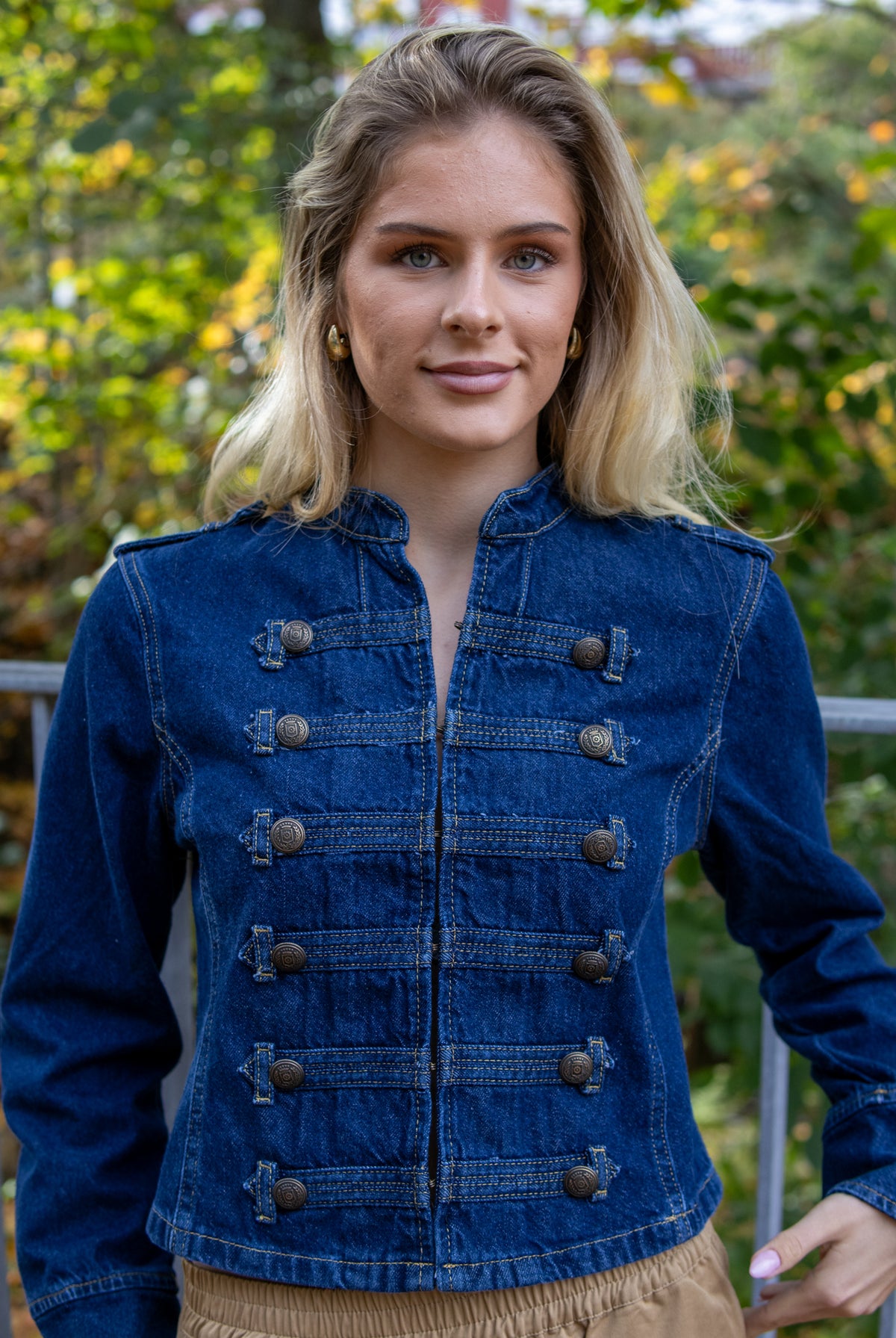 NuBillie Fitted Denim Jacket - Dark Blue Denim - Jakke - Helt Dilla AS
