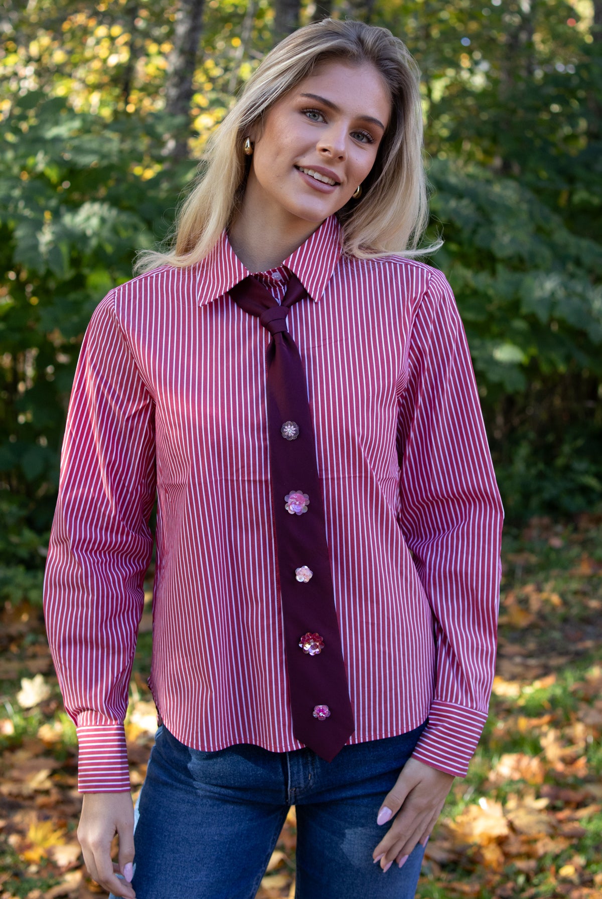 NuPaloma Tie Shirt - Goji Berry - Skjorter - Helt Dilla AS
