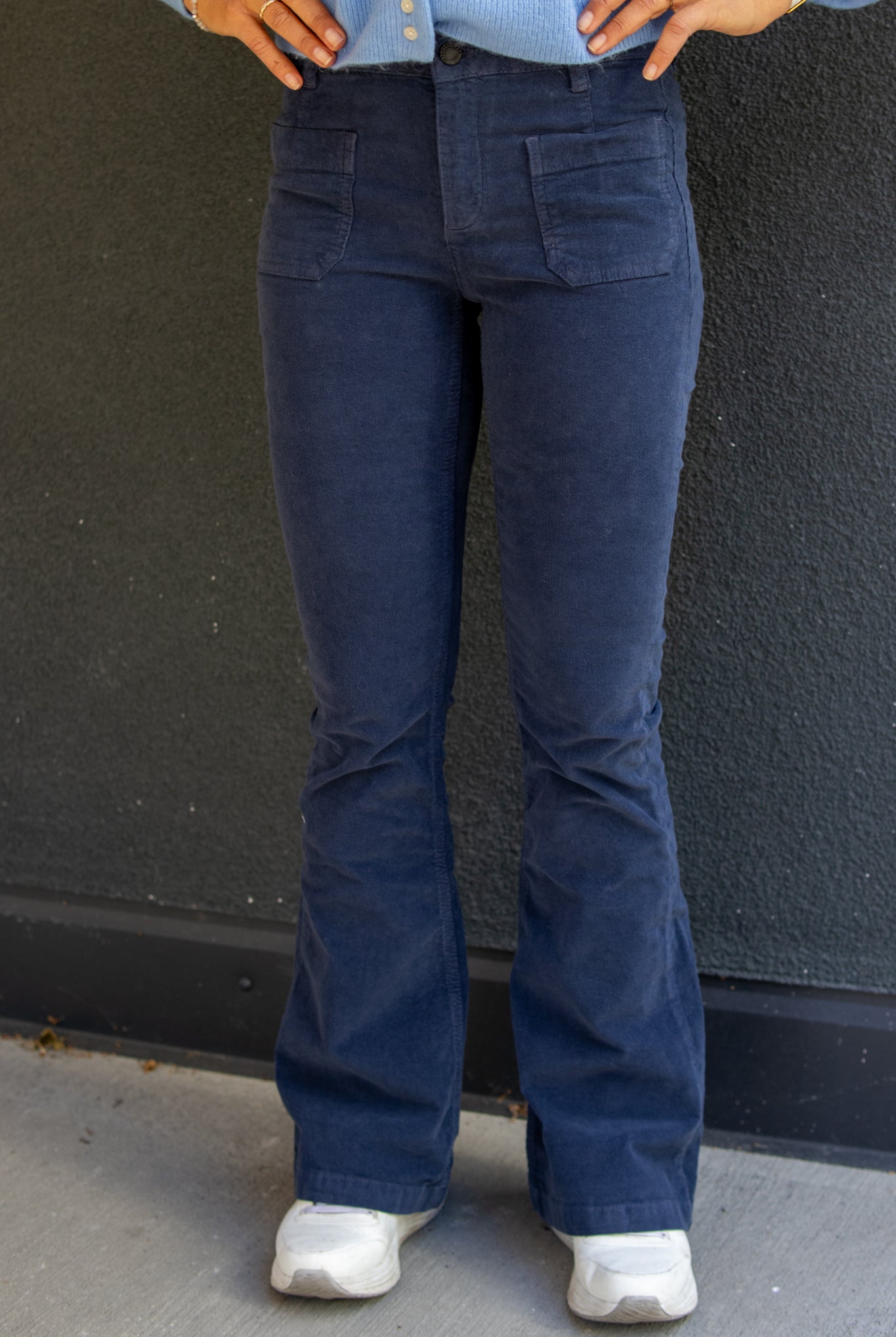 Ann Charlotte Jeans Baby Cord - Deep Navy BLue - Jeans - Helt Dilla AS