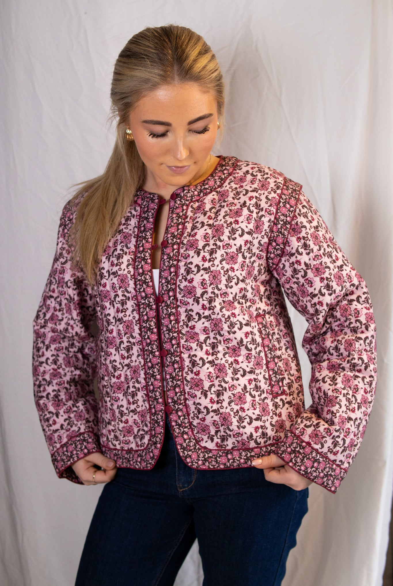 Paula Padded Jacket - Pristine Retriva Print - Yttertøy - Helt Dilla AS