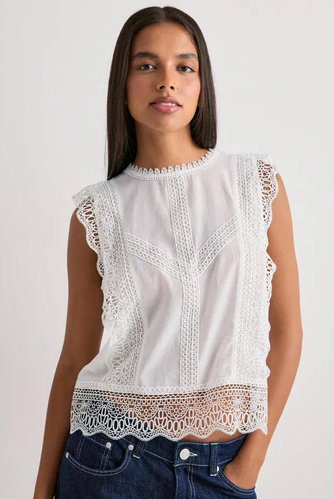 Samia Lace Top - white - Bluser - Helt Dilla AS