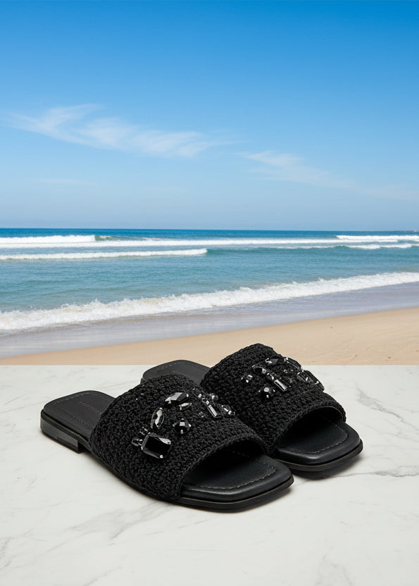 Woven strap stones - black - Sko - Helt Dilla AS