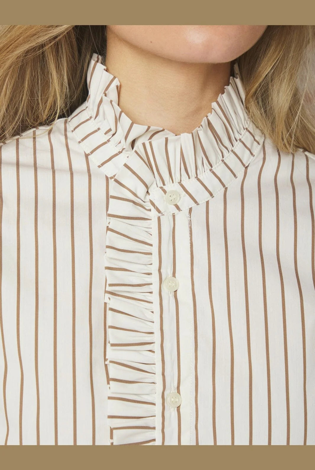Nellie Wide Stripe Dress - Ivory - Kjoler - Helt Dilla AS