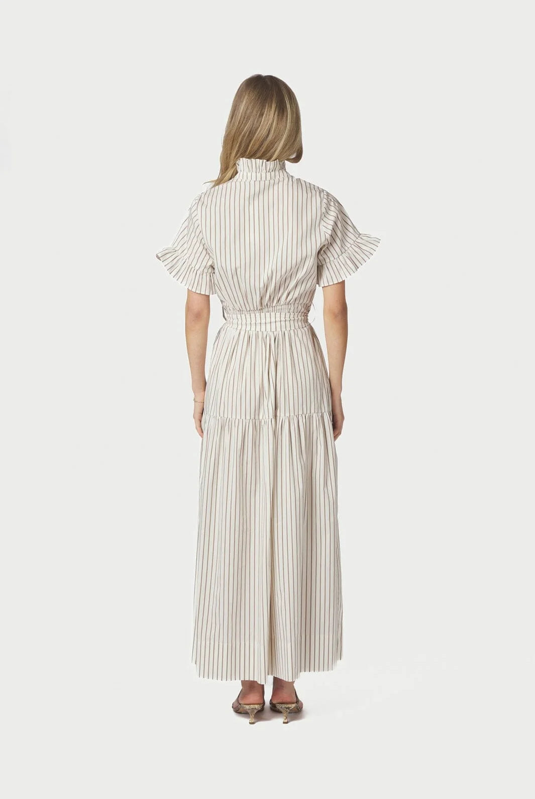Nellie Wide Stripe Dress - Ivory - Kjoler - Helt Dilla AS