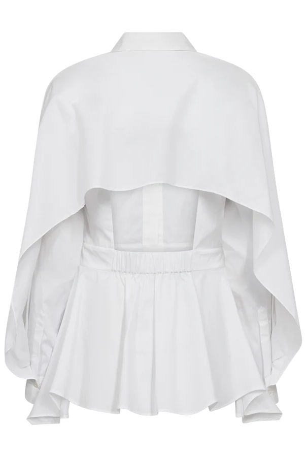 CM Poppi Open-Back Shirt - Bright White - Skjorter - Helt Dilla AS