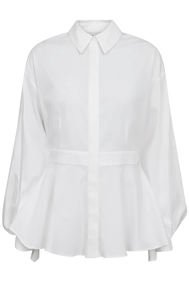 CM Poppi Open-Back Shirt - Bright White - Skjorter - Helt Dilla AS