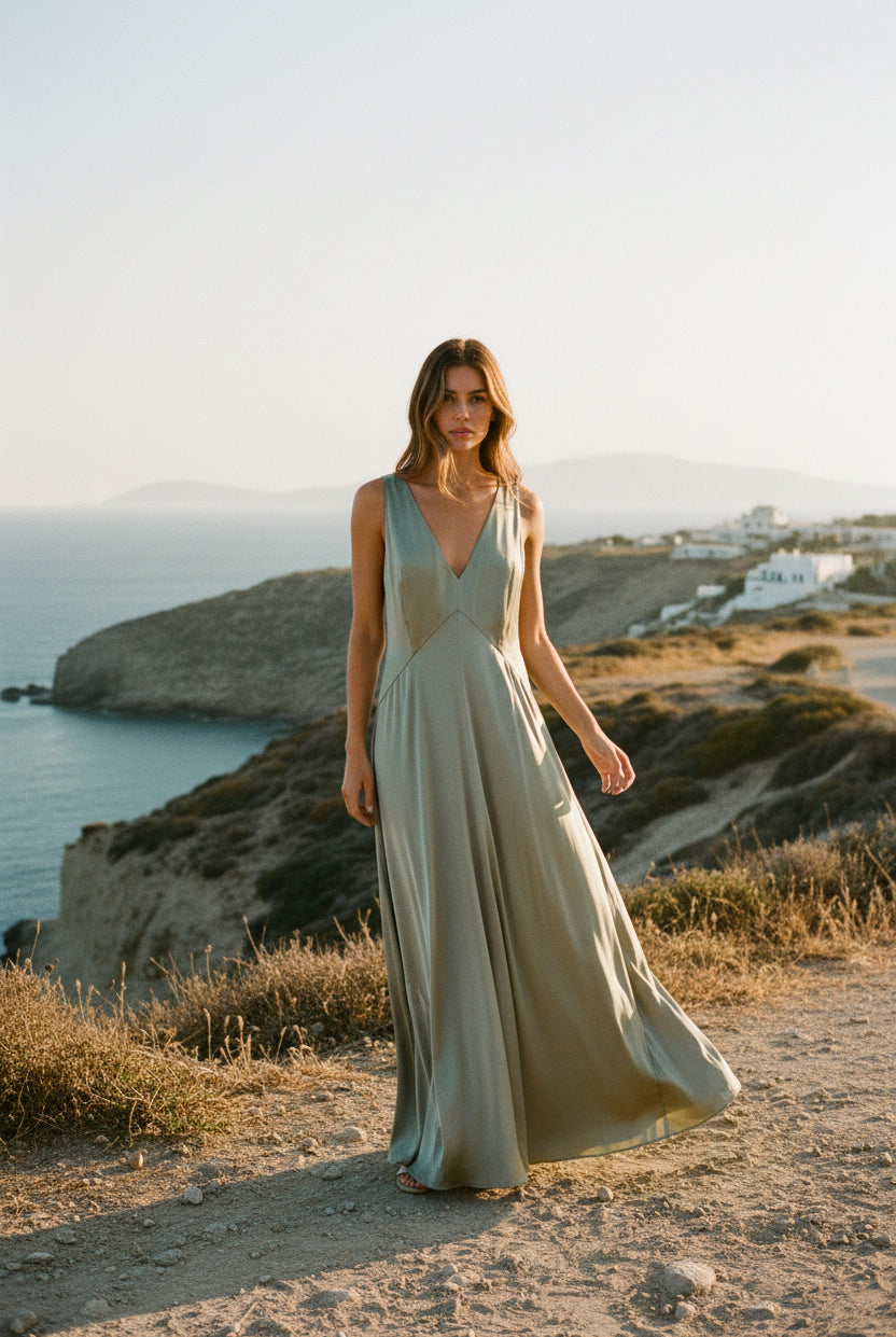 CM Visha Dress - Seagrass - Kjoler - Helt Dilla AS