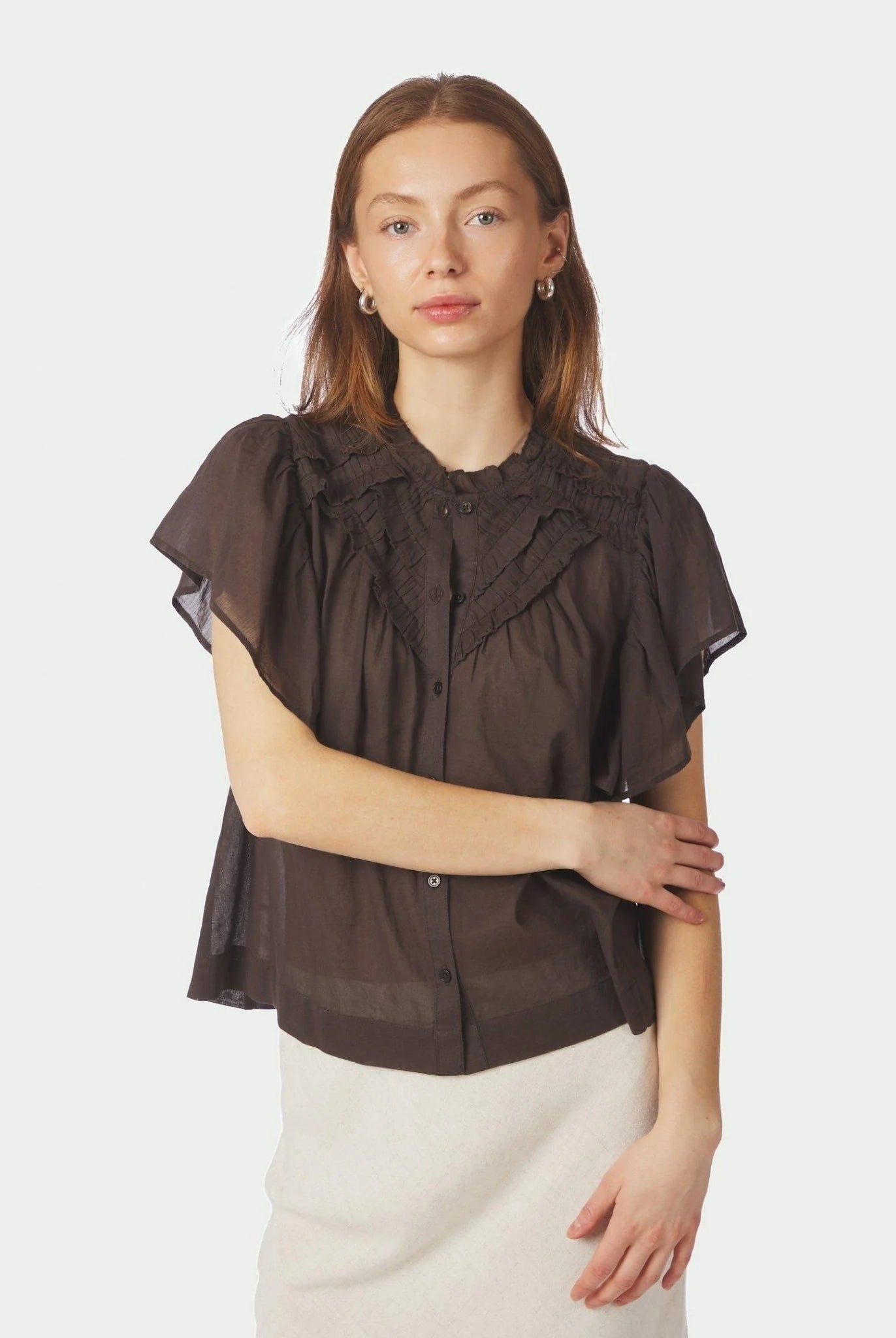 Vinsa S Volie Top - Dark Brown - Topp - Helt Dilla AS