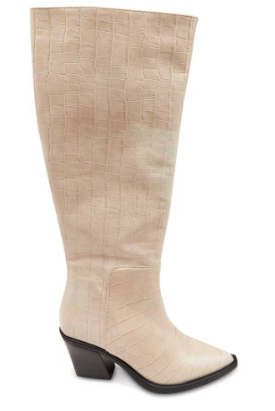 Marthe croco boots - Beige Leather - Sko - Helt Dilla AS
