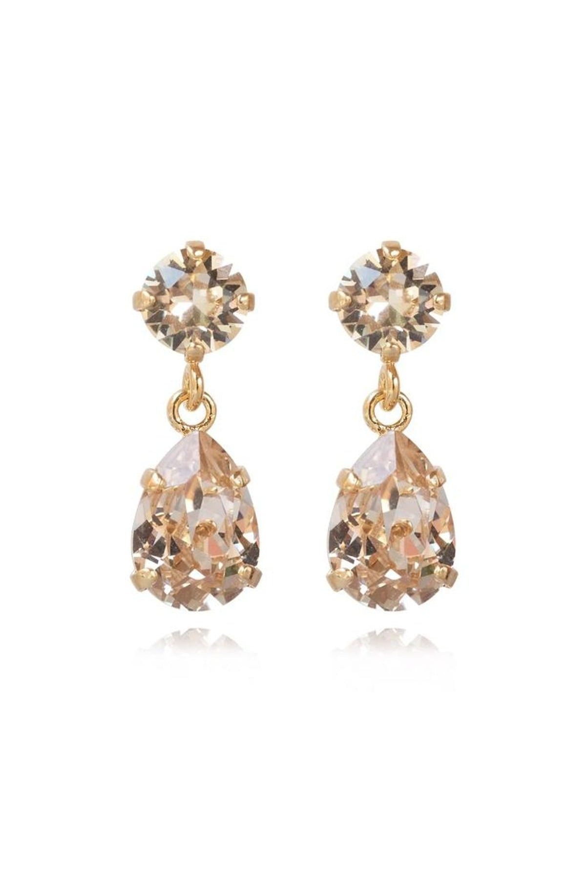 Mini Drop Earrings - Gold/ Silk - Tilbehør - Helt Dilla AS