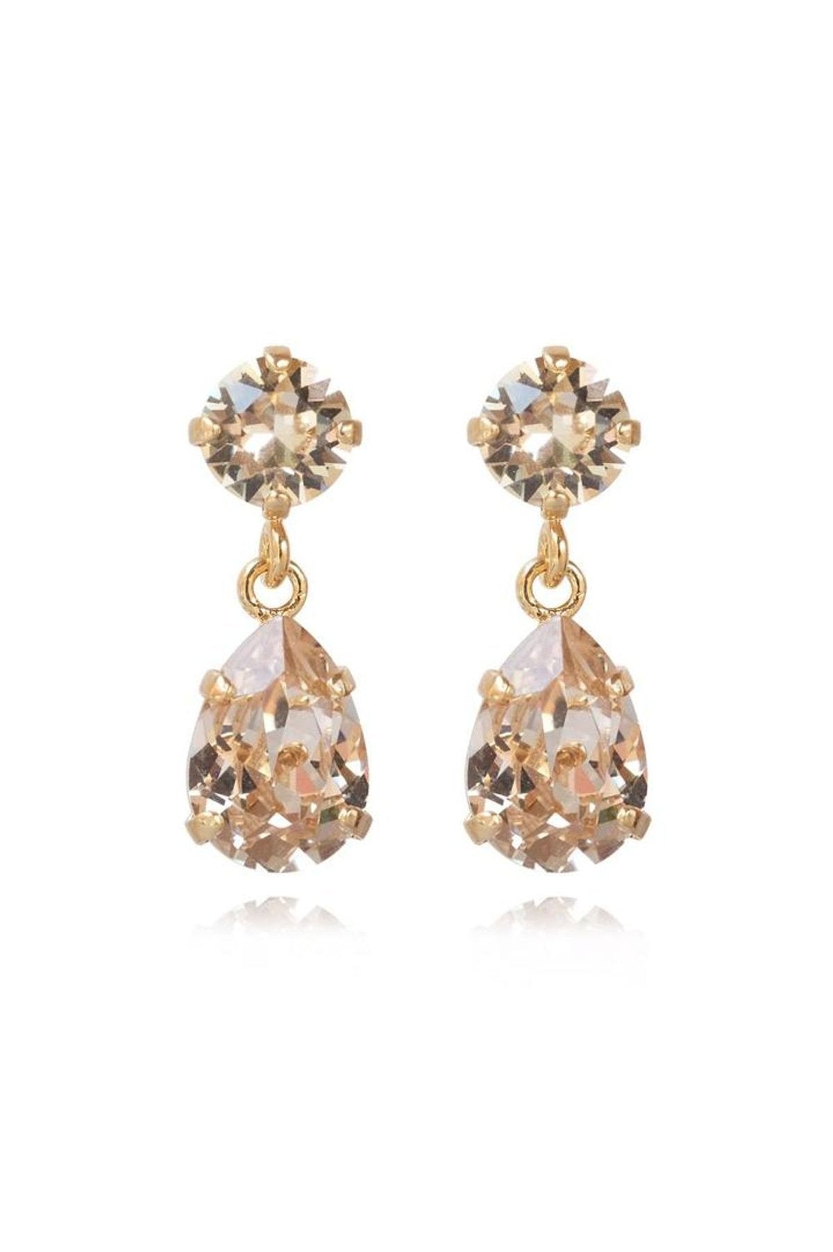 Mini Drop Earrings - Gold/ Silk - Tilbehør - Helt Dilla AS