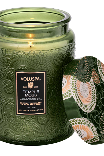 Temple Moss Large Jar Candle 18oz - Tilbehør - Helt Dilla AS