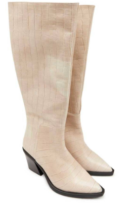 Marthe croco boots - Beige Leather - Sko - Helt Dilla AS