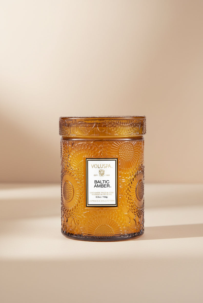 Baltic Amber Mini Glass Jar Candle 50 t - Tilbehør - Helt Dilla AS