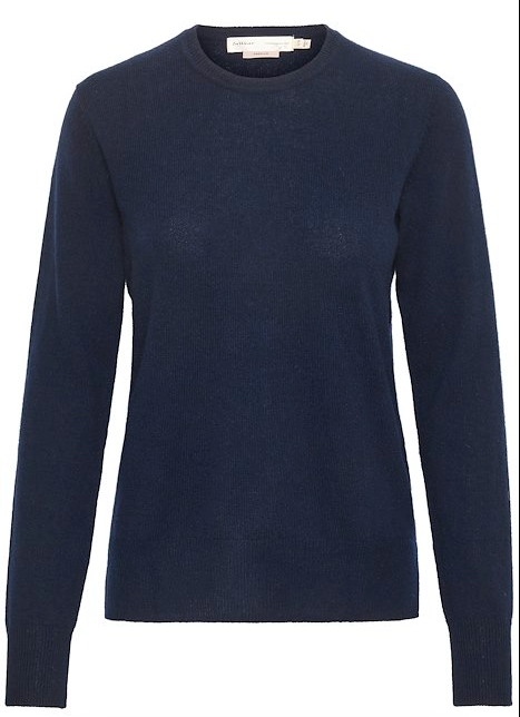 Lukka crew-neck pullover - Marine Blue