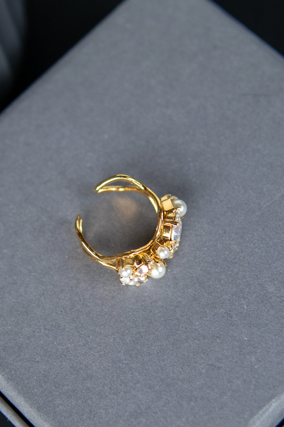 Stella Ring - pearl/crystal