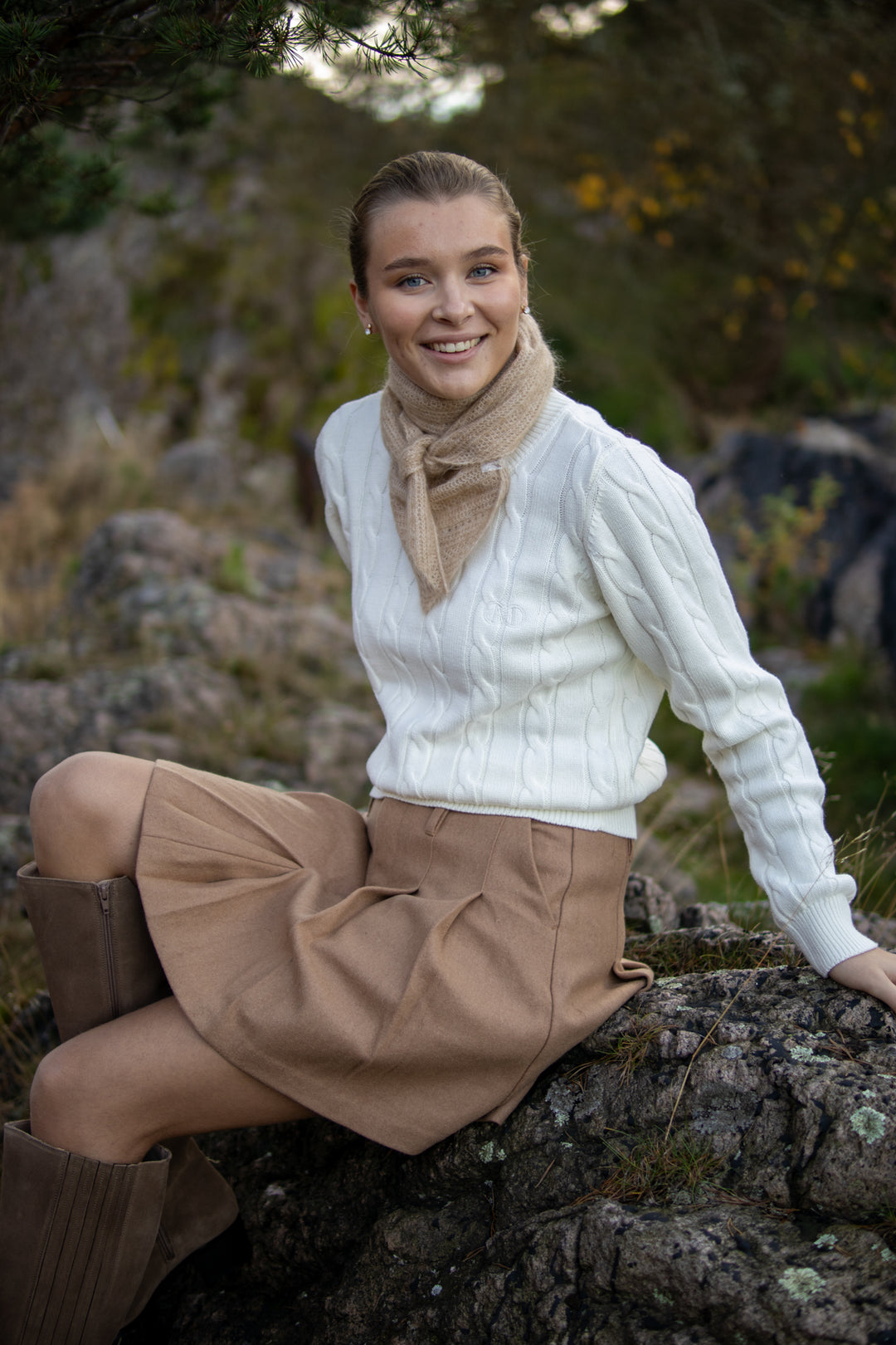 School Wool Skjørt - Camel - Skjørt - Helt Dilla AS